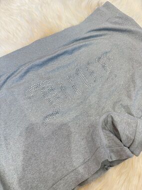 NWOT JUICY COUTURE INTIMATES SEAMLESS  SHORTS  GRAY CRYSTALS BLING Y2K 3X